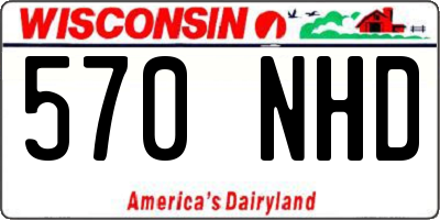 WI license plate 570NHD