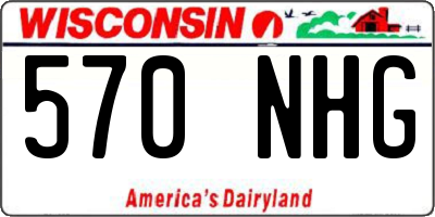 WI license plate 570NHG