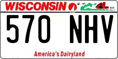 WI license plate 570NHV