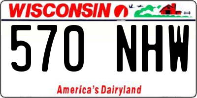 WI license plate 570NHW