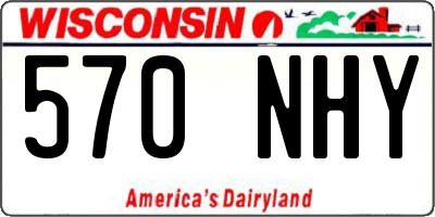 WI license plate 570NHY