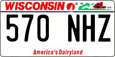 WI license plate 570NHZ