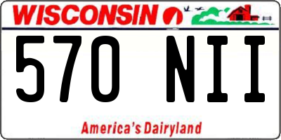 WI license plate 570NII