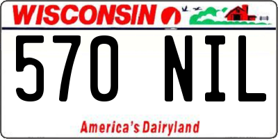 WI license plate 570NIL