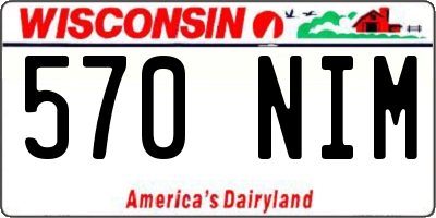 WI license plate 570NIM