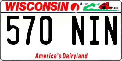 WI license plate 570NIN