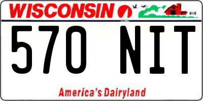 WI license plate 570NIT