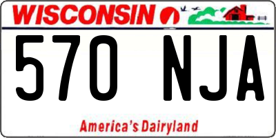 WI license plate 570NJA