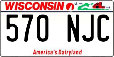 WI license plate 570NJC