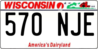 WI license plate 570NJE