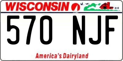 WI license plate 570NJF