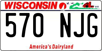 WI license plate 570NJG