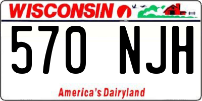 WI license plate 570NJH