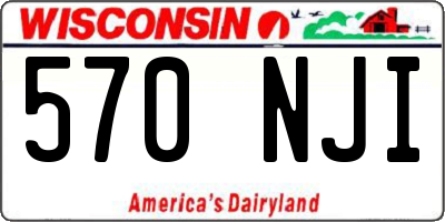 WI license plate 570NJI