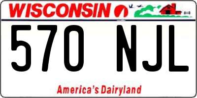 WI license plate 570NJL