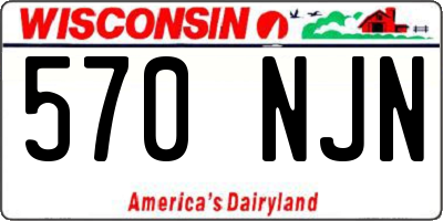 WI license plate 570NJN