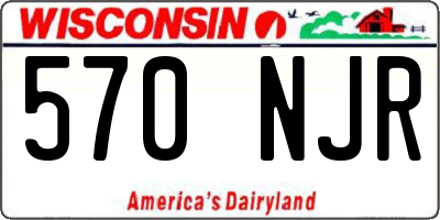 WI license plate 570NJR