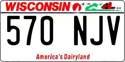 WI license plate 570NJV