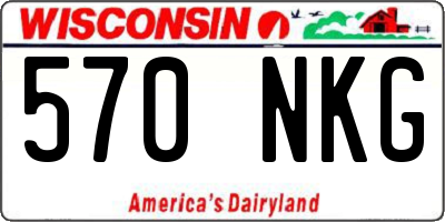 WI license plate 570NKG