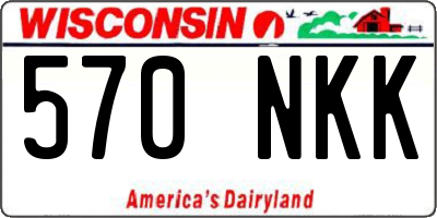 WI license plate 570NKK