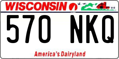 WI license plate 570NKQ
