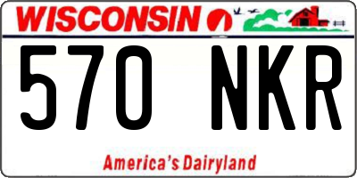 WI license plate 570NKR