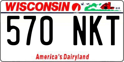 WI license plate 570NKT