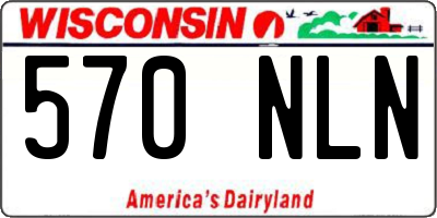 WI license plate 570NLN