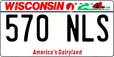 WI license plate 570NLS