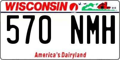 WI license plate 570NMH