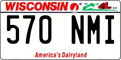 WI license plate 570NMI
