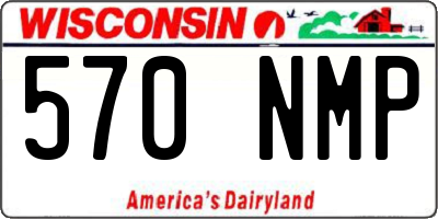 WI license plate 570NMP