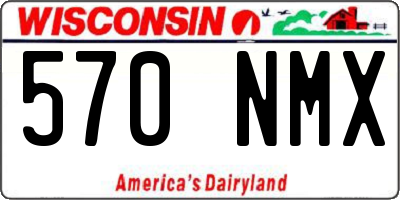 WI license plate 570NMX