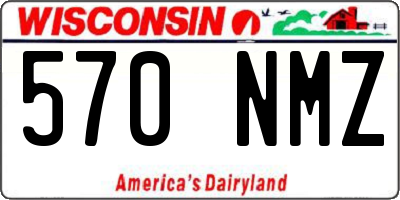 WI license plate 570NMZ
