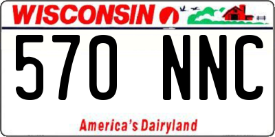 WI license plate 570NNC