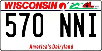 WI license plate 570NNI
