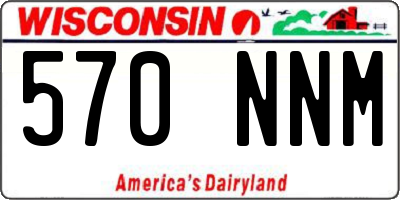 WI license plate 570NNM