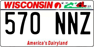 WI license plate 570NNZ
