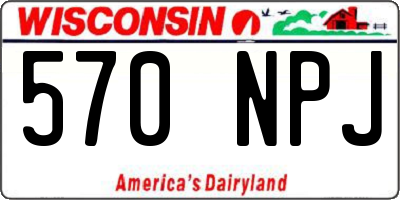 WI license plate 570NPJ