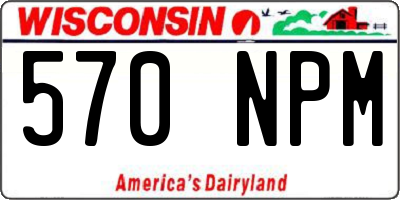 WI license plate 570NPM