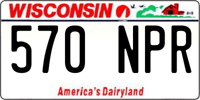 WI license plate 570NPR