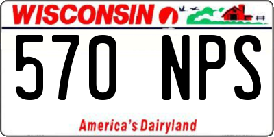 WI license plate 570NPS