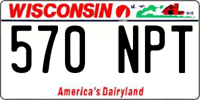 WI license plate 570NPT
