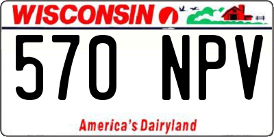 WI license plate 570NPV
