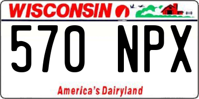 WI license plate 570NPX