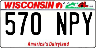 WI license plate 570NPY