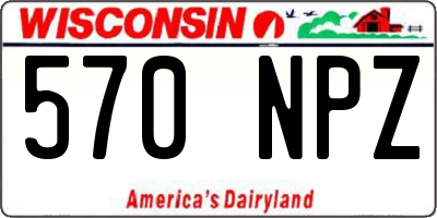 WI license plate 570NPZ