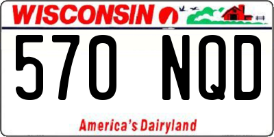 WI license plate 570NQD