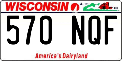 WI license plate 570NQF