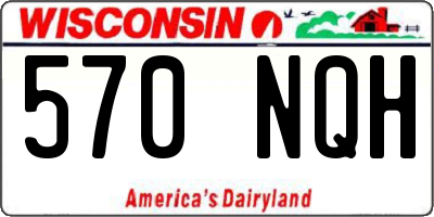WI license plate 570NQH